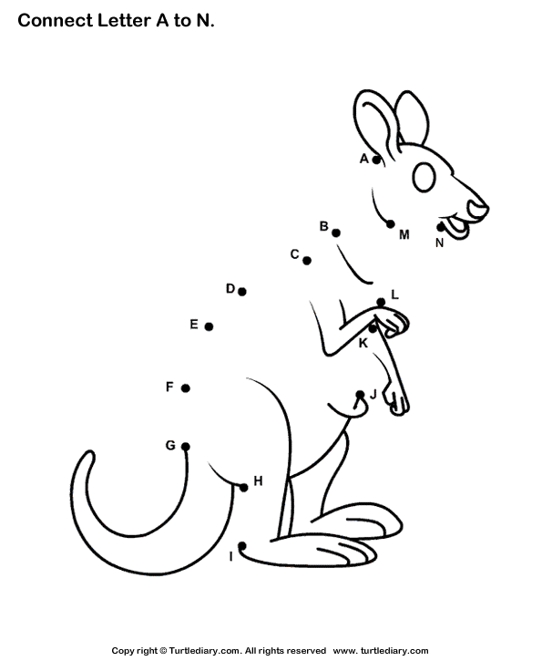 Kindergarten worksheet featuring a Mr. Cat connect the dots activity from A to Z for students to color 24