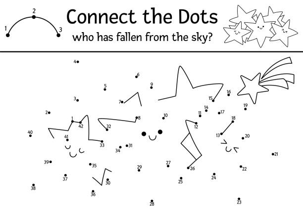 Earth and Space Science worksheet for Kindergarten Connect the dots to uncover a delightful constellation in this star gazing worksheet. Fun Connect the Dots Star Gazing activity for kindergarten students.