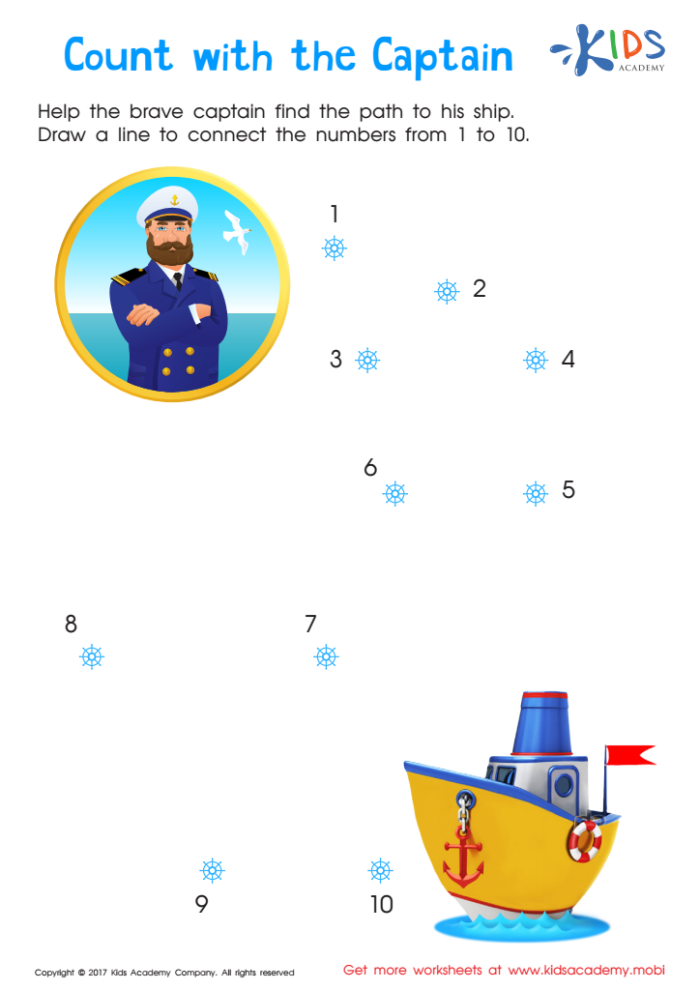 Kindergarten math worksheet featuring connect the numbers activities for geometry learning