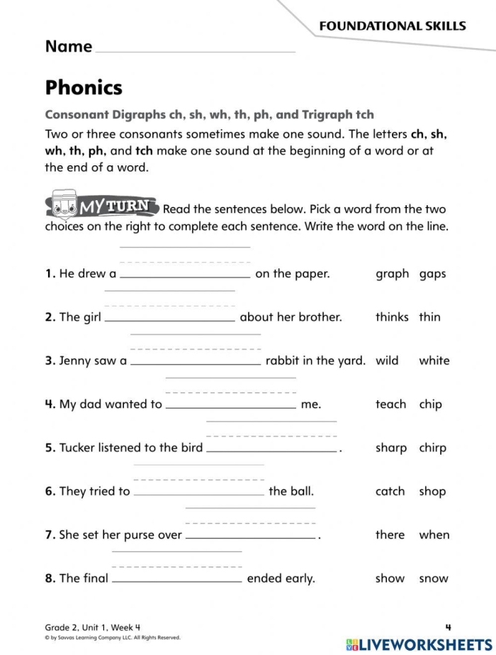 Roll a Word Beginning Consonant Digraphs Worksheet 7 Kindergarten students practicing beginning consonant digraphs with a hands-on phonics word building activity sheet