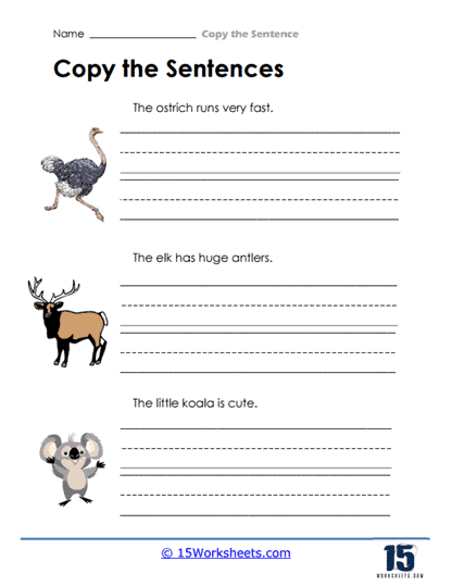 Colorful food-themed Copy It! worksheet designed for kindergarten division practice