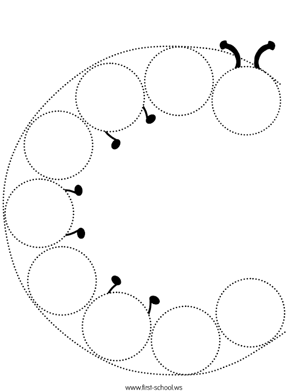 Caterpillar connect the dots activity for kindergarteners worksheet 11 Kindergarten caterpillar dot-to-dot counting worksheet for number 11