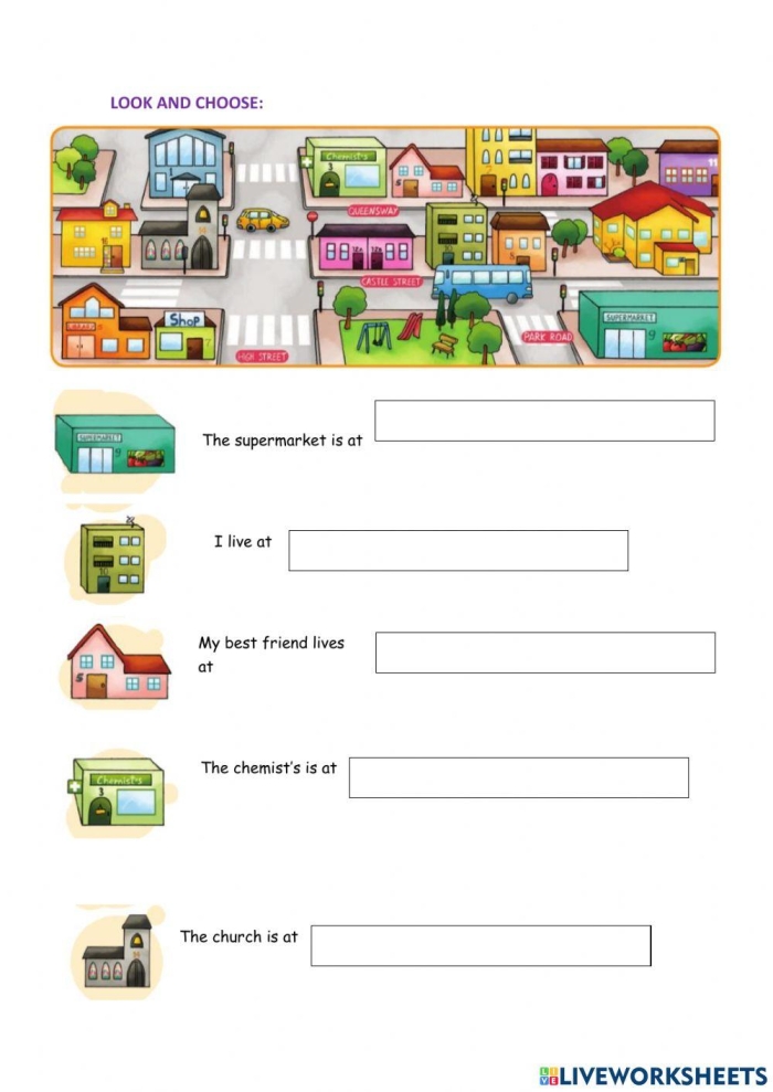 Map to School worksheet for kindergarten students to illustrate their daily route. Fun and educational template to enhance counting skills and spatial awareness.