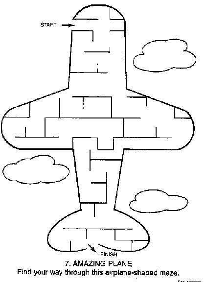 Kindergarten student drawing a landscape around an airplane illustration for a geometry worksheet