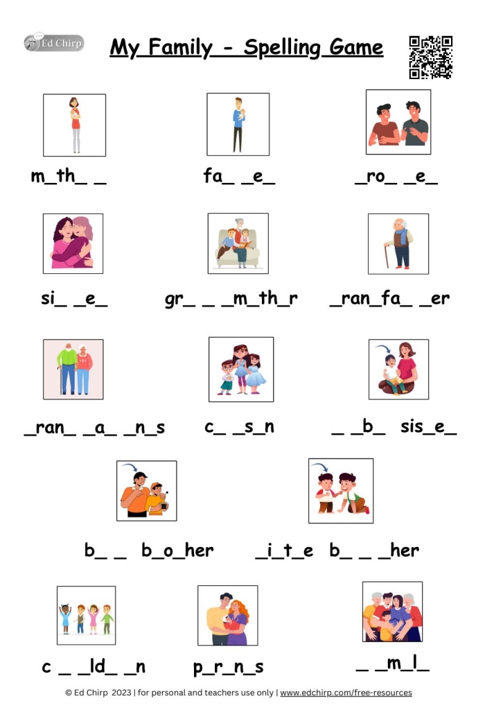 Kindergarten worksheet featuring cut-and-paste activities for learning -ike family words