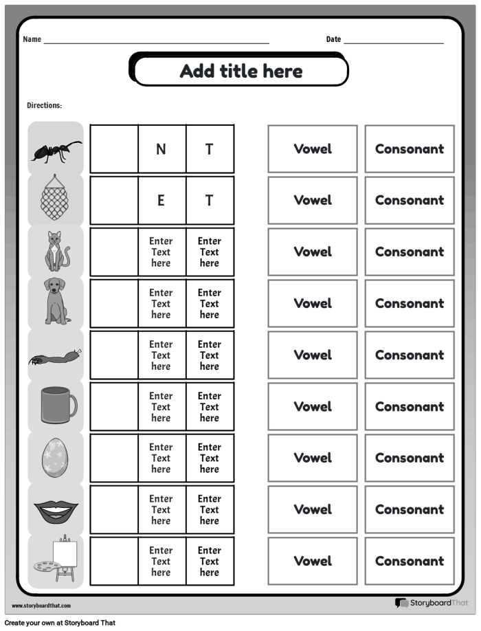 Kindergarten worksheet featuring a collection of CVC words for beginning readers