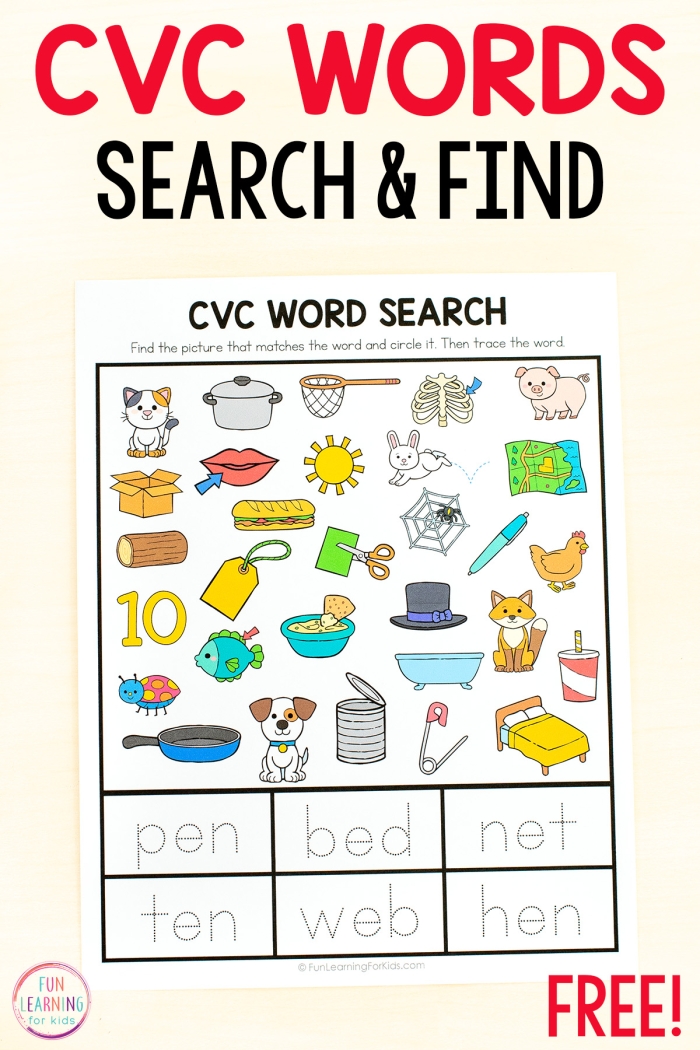 Engaging short A word study activity for early learners in life science Short A CVC word sort worksheet featuring -ad and -ag words for kindergarten students