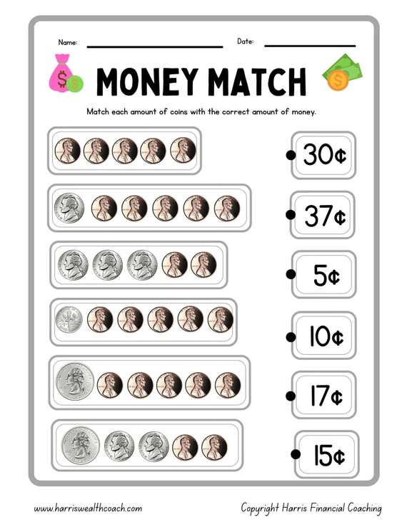 Kids engaged in learning about dimes with a colorful worksheet filled with activities. Fun and educational "Learn the Coins: The Dime" worksheet for kindergarten students.