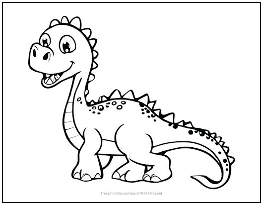 Cute Dinosaur Coloring Page worksheet for kindergarten students Cute dinosaur enjoying a snack of leafy greens in a vibrant coloring worksheet