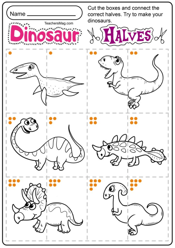 Dinosaur Color by Number Activity Page 11 for Early Learners A kindergarten student coloring a dinosaur worksheet with numbered sections in different colors for learning basic number recognition