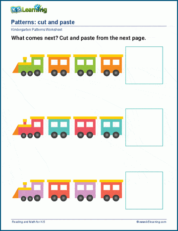 Colorful food-themed "Copy It!" worksheet for kindergarten division practice