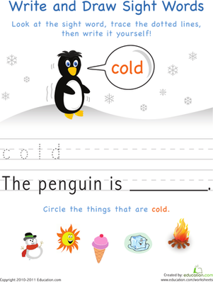 Kindergarten worksheet for practicing the sight word don't with writing and drawing exercises
