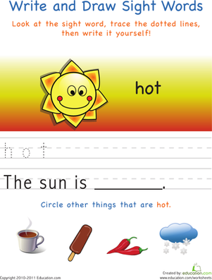 Kindergarten worksheet featuring a Write and Draw activity for the sight word dont