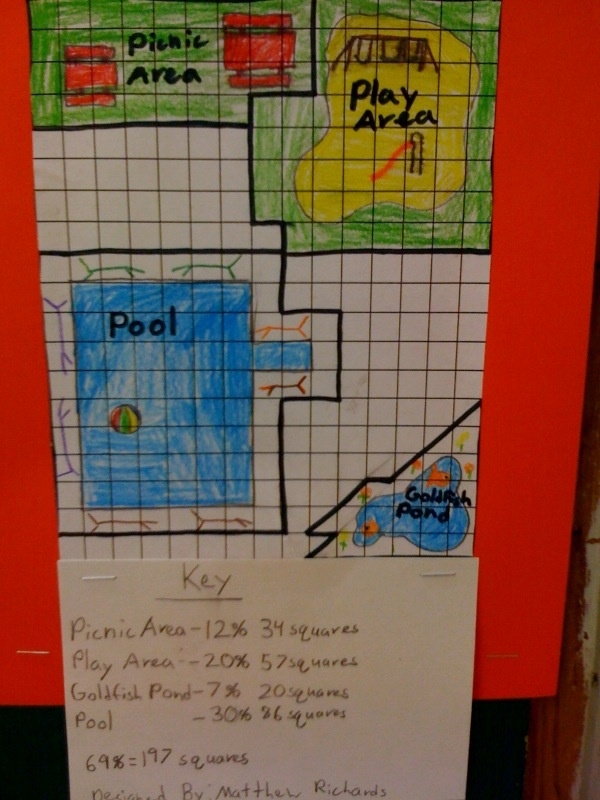 Kindergarten student working on a cut-and-paste Dream Playground activity sheet