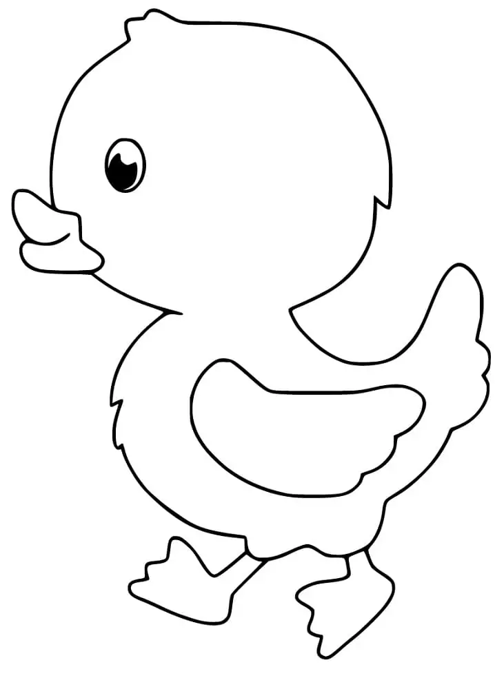 Duckling Coloring Page Worksheet 24 Cute baby duckling coloring page for kindergarten students to practice figurative language
