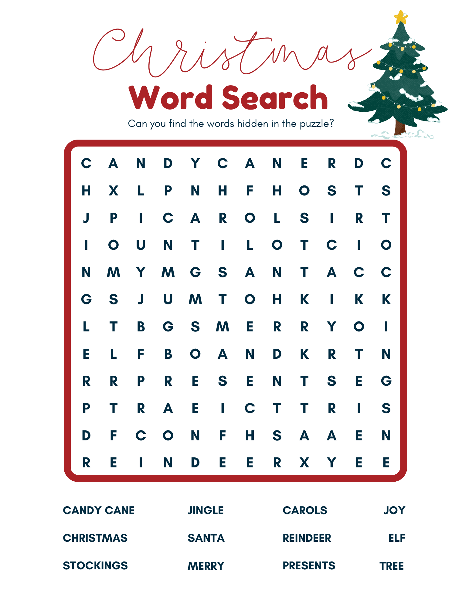 Kindergarten A B C word search worksheet for early literacy practice