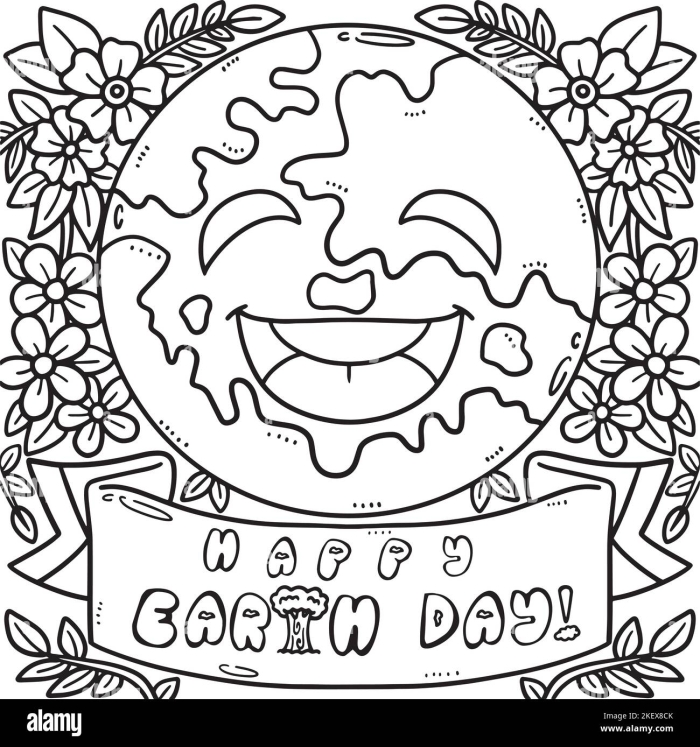 Earth Day worksheet for kids featuring a fun coloring activity and environmental message Happy Earth Day coloring page for kindergarten with Earth illustration and writing prompt