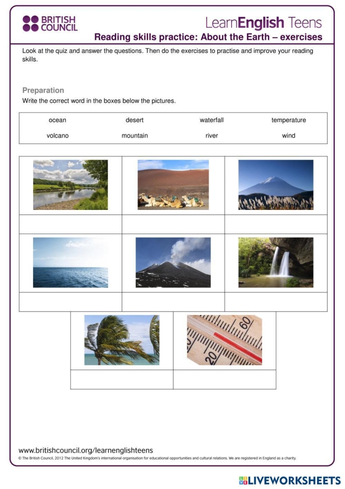 Kindergarten student completing The Earth Gives Me writing worksheet for Earth Day