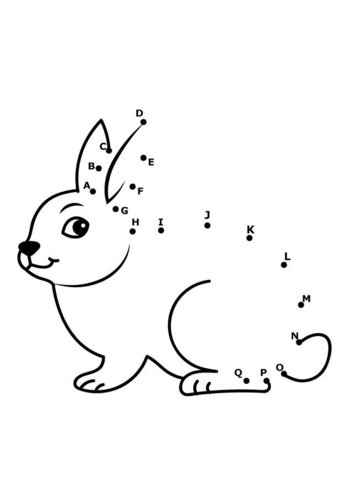 Engaging dot-to-dot activity to reveal surprises in the Easter basket Happy Easter Dot-to-Dot worksheet for kindergarten students featuring an Easter basket