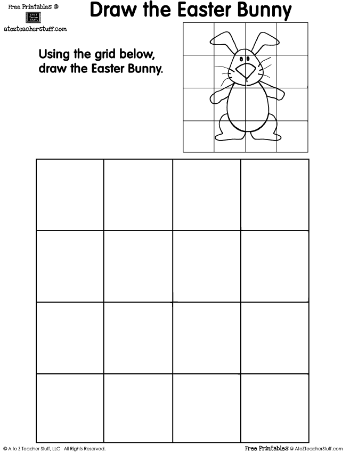 Kindergarten worksheet for drawing an Easter picture and writing a short description