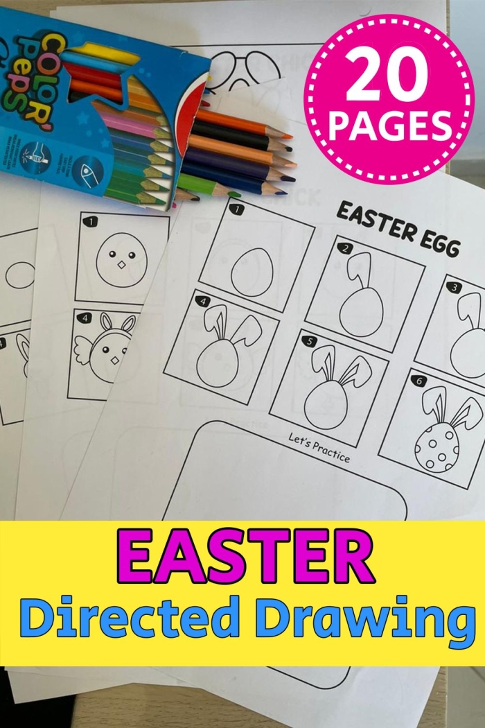 Draw an Easter Picture worksheet for Kindergarten