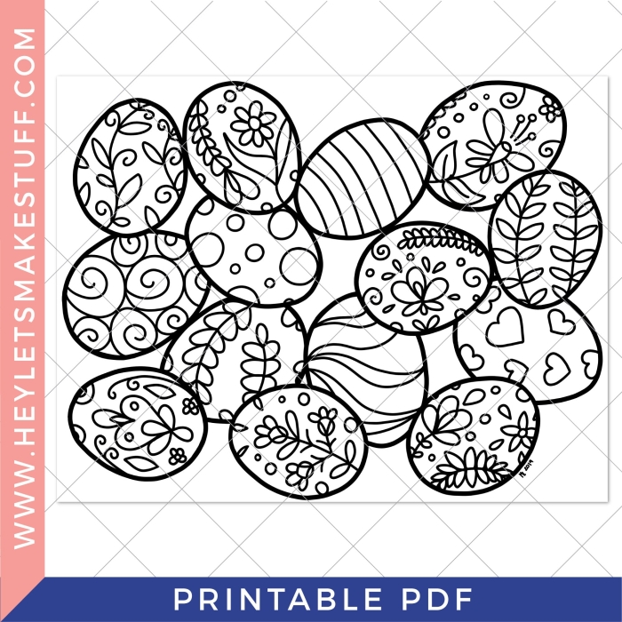 Easter Egg Coloring Page Geometry Worksheet 19 Kindergarten geometry worksheet featuring a cute Easter egg coloring page design