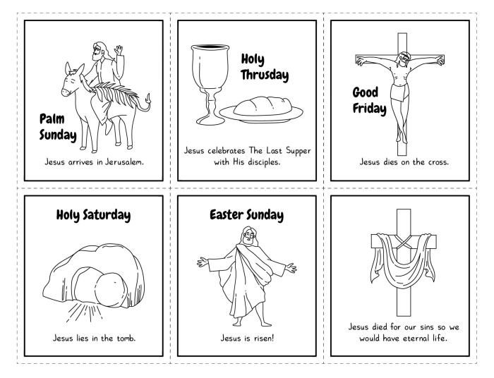 Kindergarten student coloring an educational Easter Mini-Book worksheet about holidays