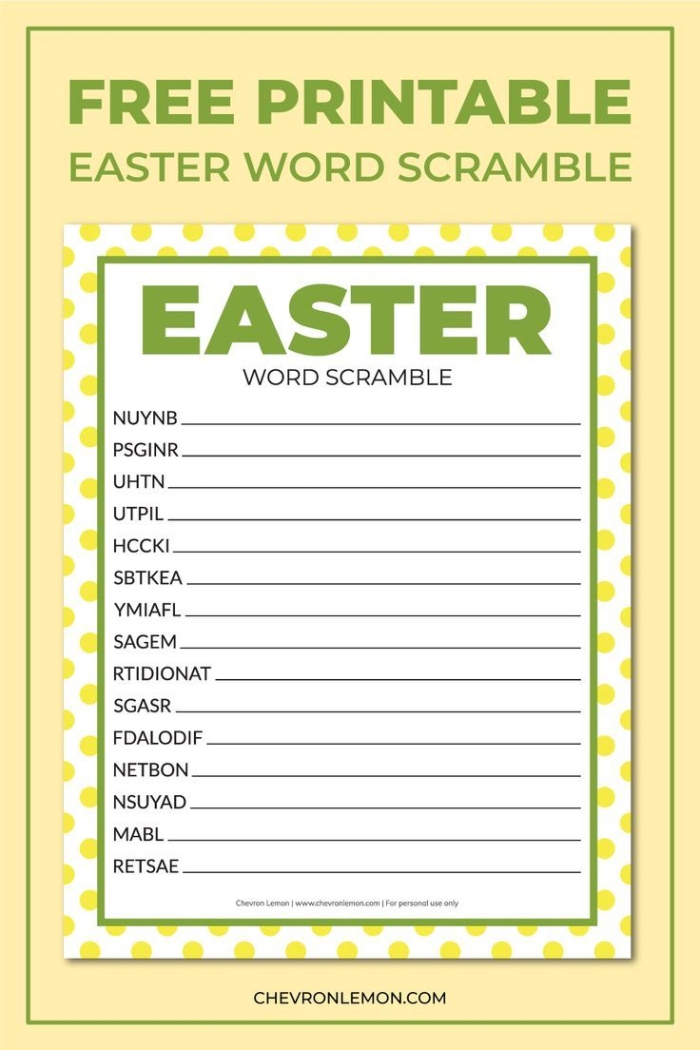 Kindergarten Easter Word Scramble Worksheet 16 Colorful Unscramble Easter Words worksheet for kindergarten reading practice