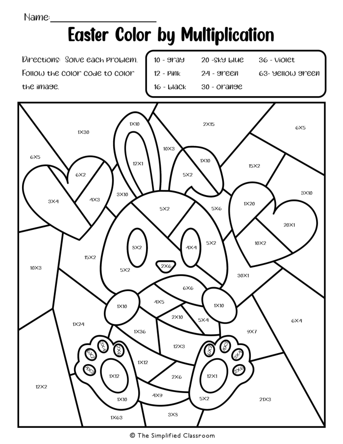 Color the Easter Tulips worksheet for kindergarten math practice 6 Kindergarten worksheet featuring tulips to color for an Easter fractions activity