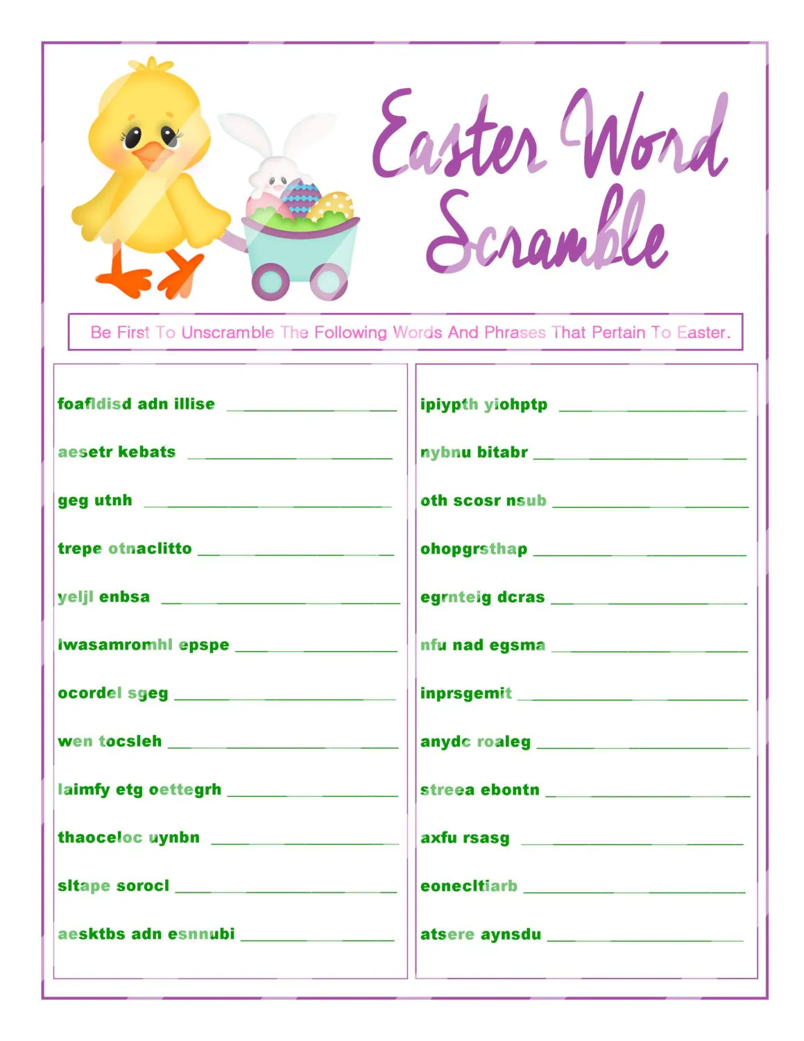 Unscramble Easter Words Worksheet for Kindergarten Reading Practice 22 Kindergarten student completing an Unscramble Easter Words worksheet with colorful holiday graphics