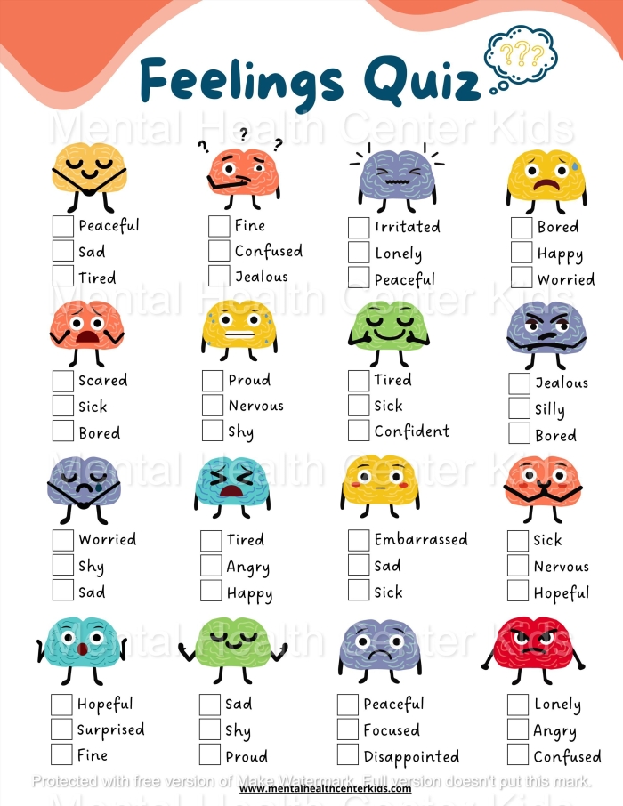 Kindergarten student worksheet for drawing emotions and facial expressions