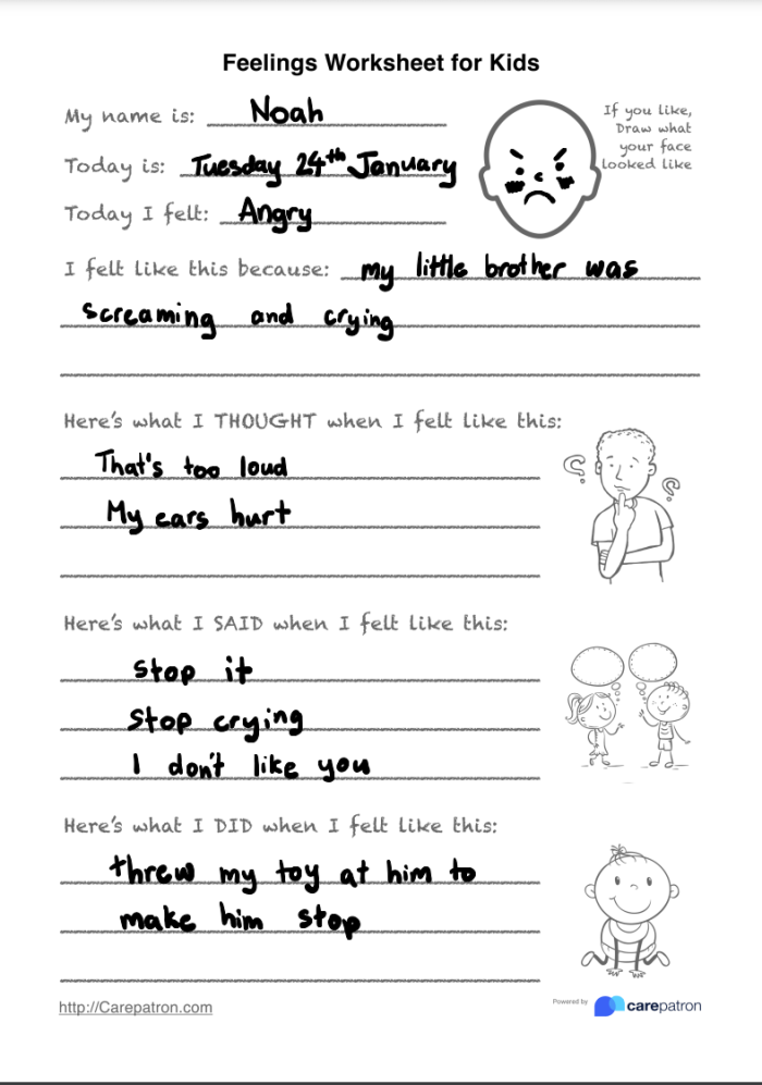 Colorful Range of Emotions worksheet designed for kindergarten students to explore feelings