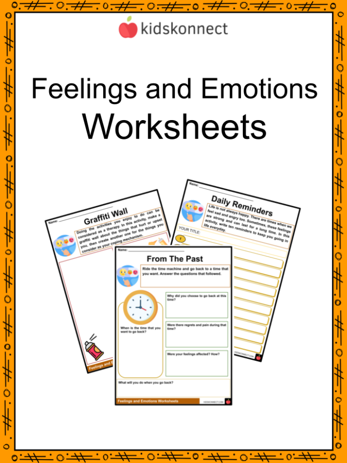 Colorful Range of Emotions worksheet designed for kindergarten students to explore feelings