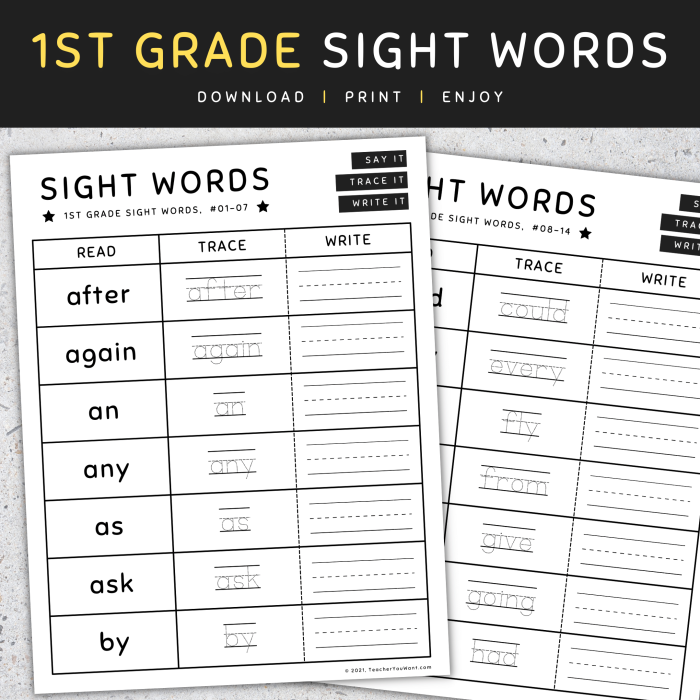 Kindergarten worksheet for practicing the sight word every with tracing and writing exercises