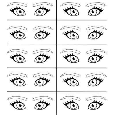 Colorful eye color chart for preschoolers to learn about uniqueness