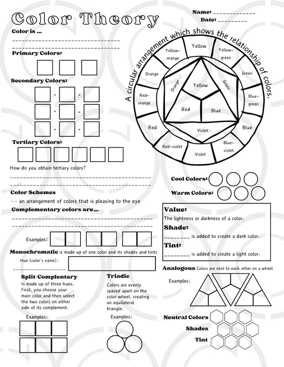 Kindergarten student holding a colorful eye color chart worksheet to record experiment results