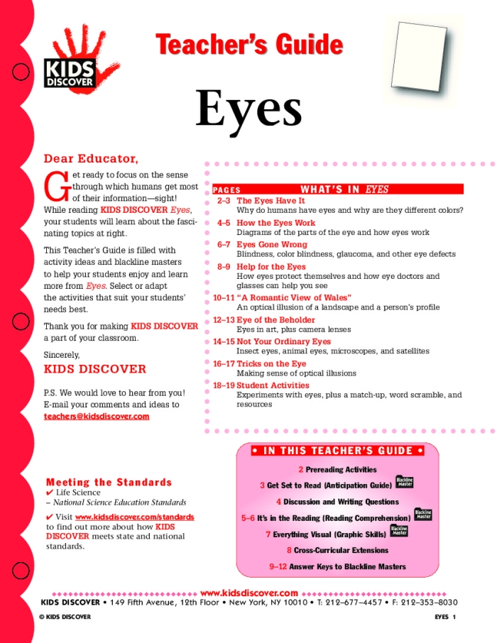 Kindergarten worksheet featuring a colorful eye color chart for tracking classroom data