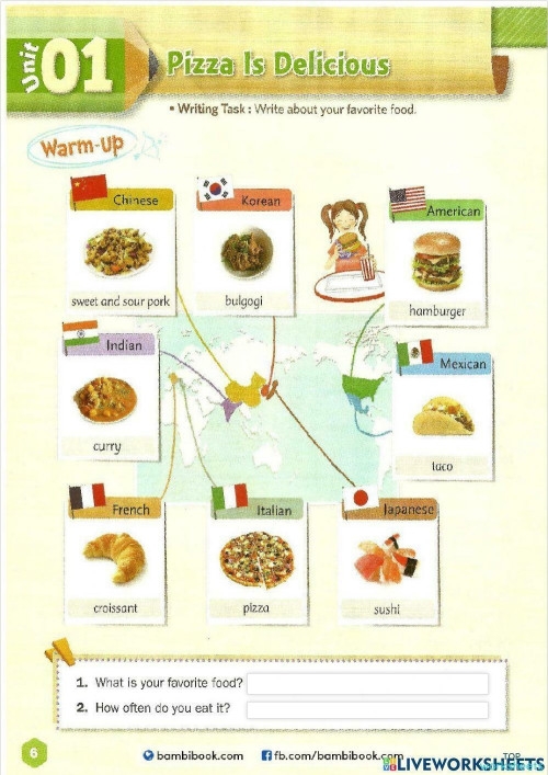 My Favorite Pizza worksheet for subtraction practice in kindergarten Colorful worksheet for kindergarten students to express their favorite pizza choices through writing