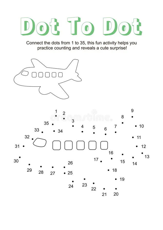 Fun worksheet for kindergarteners to complete an airplane drawing scene