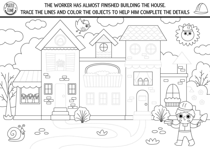 Colorful truck drawing worksheet for kindergarten students to complete