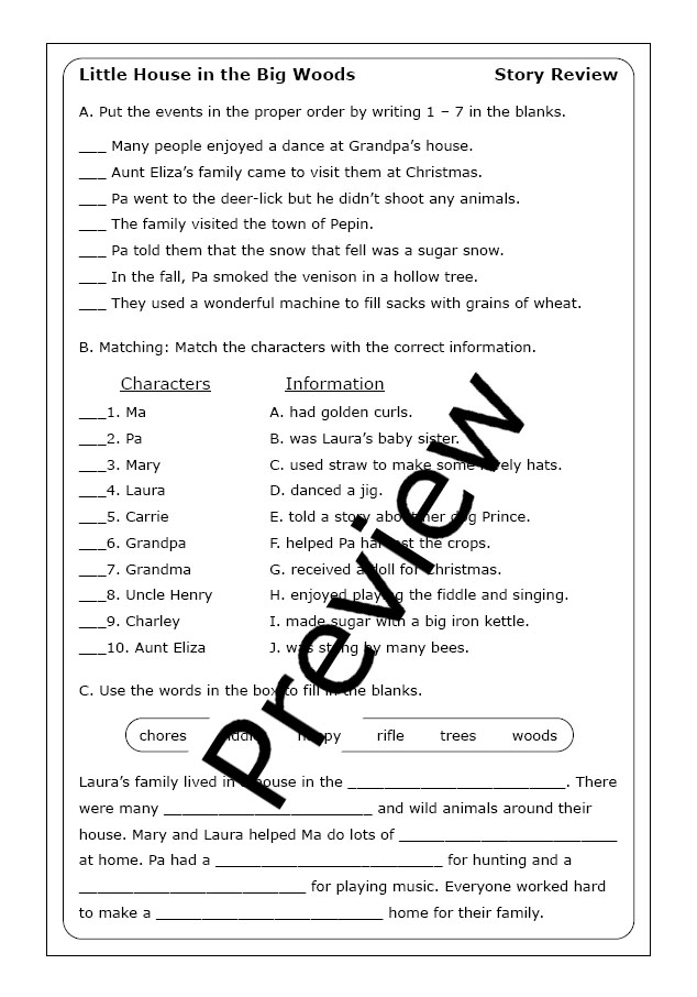 Worksheet featuring matching activities related to forest animals for kids. Who Lives in the Woods? matching worksheet for kindergarten students.