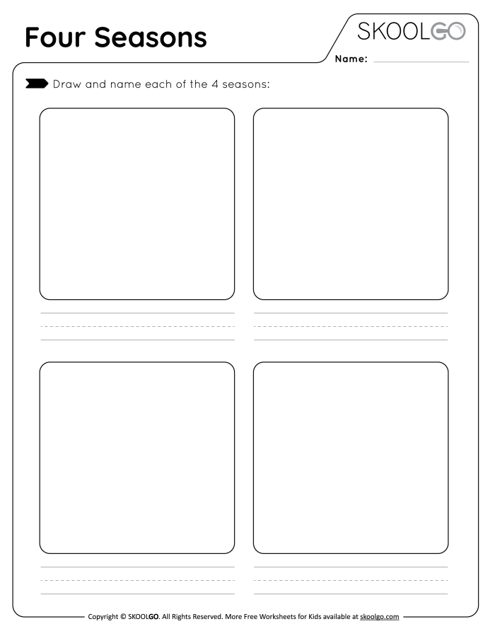 Earth and Space Science worksheet for Kindergarten Worksheet for matching the four seasons with corresponding pictures for kindergarten students. Engaging activity to explore weather changes across the seasons.
