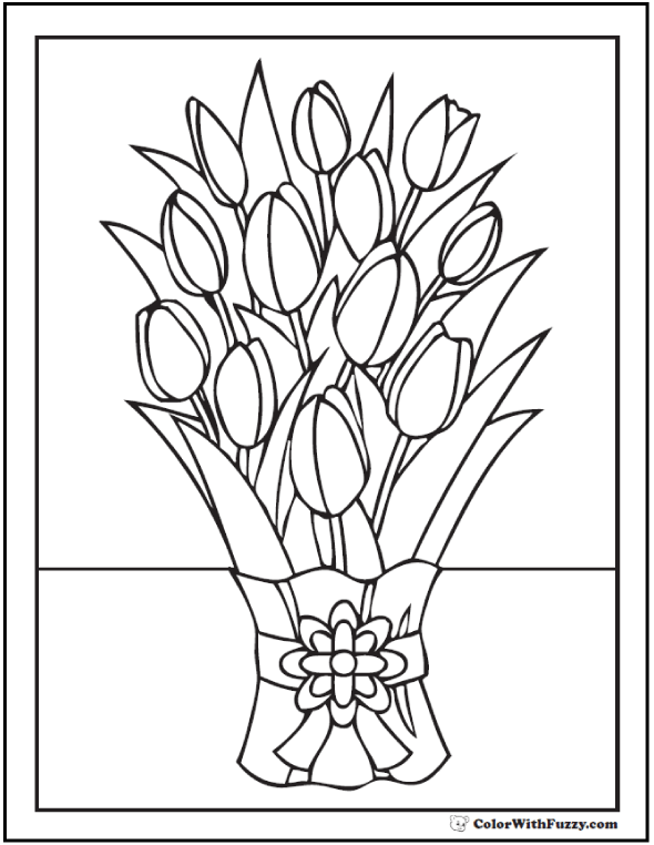 Color the Easter Tulips worksheet for kindergarten fraction practice Kindergarten students coloring Easter tulips on a math worksheet featuring simple fractions
