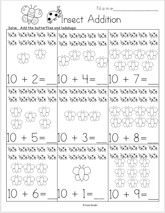 Garden Math Addition Practice Worksheet for Early Learners Variant 20 Kindergarten students solving single-digit addition problems with garden flowers and plants in colorful illustration number 20