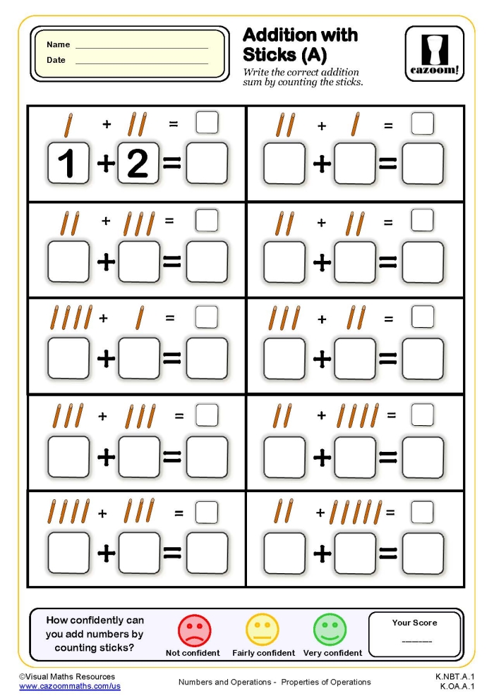 Garden Math Addition Worksheet for Kindergarteners Number 10 Kindergarten students practice single-digit addition with garden-themed math problems on worksheet number ten