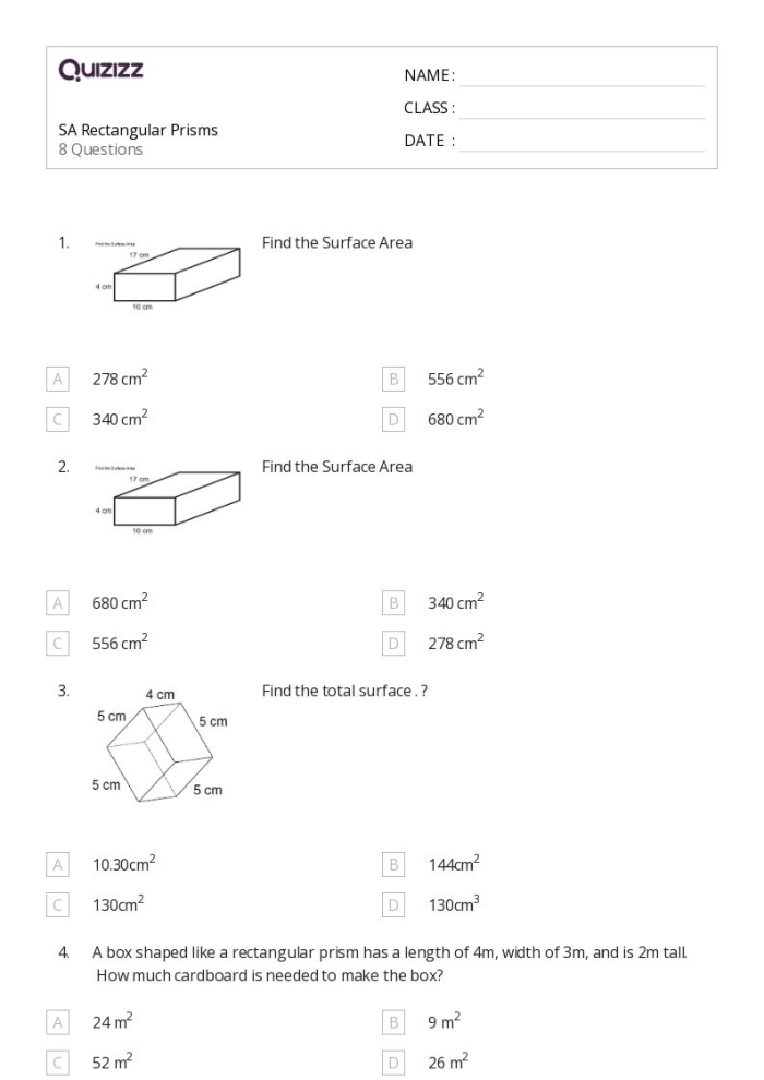 Printable rectangular prism cut-out template for kindergarten geometry learning and shape exploration