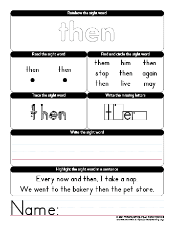 Sight Words Spelling Quiz worksheet for kindergarten students focusing on geometry concepts
