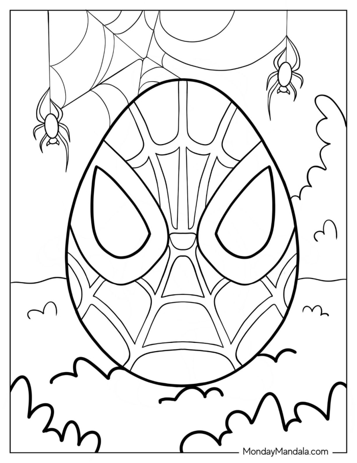 Easter Egg Geometric Shape Coloring Page 6 Kindergarten geometry coloring worksheet featuring a patterned Easter egg for spring lessons