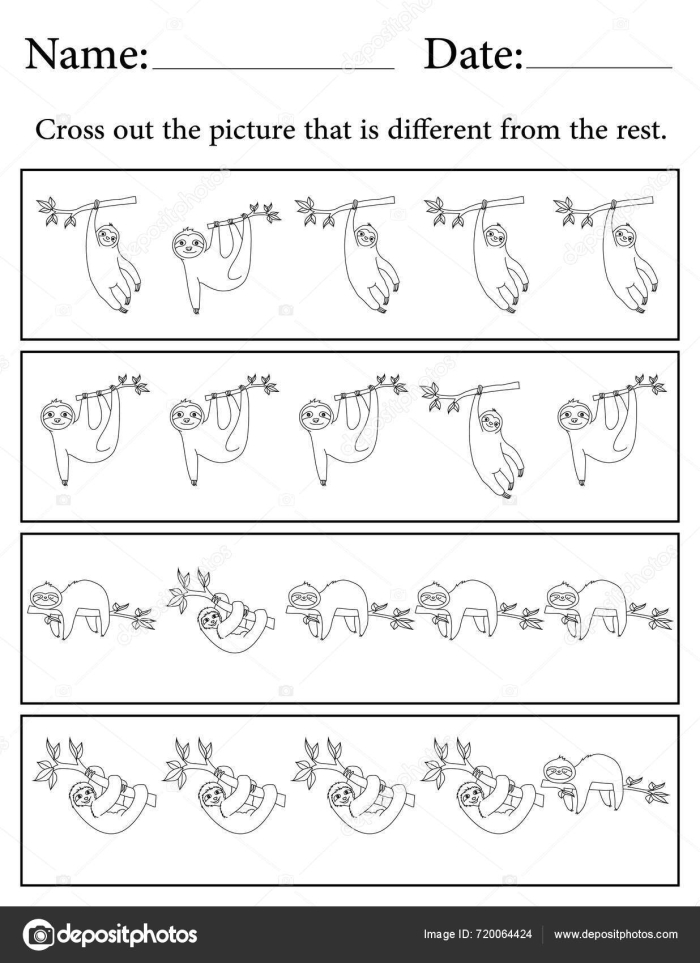 Kindergarten geometry worksheet featuring The Sleepy Sloth Gets Lost story and comprehension questions
