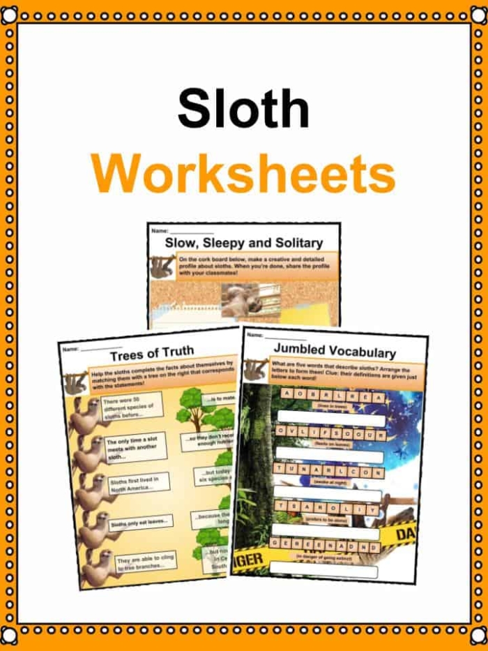Kindergarten geometry worksheet featuring The Sleepy Sloth Gets Lost story and comprehension questions